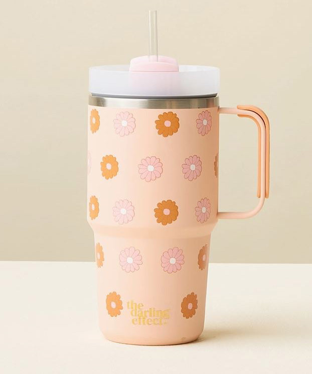 20oz Mini On-The-Go Tumbler - Daisy Peach