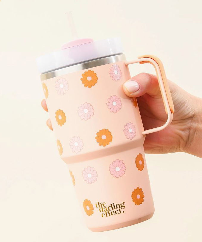 20oz Mini On-The-Go Tumbler - Daisy Peach