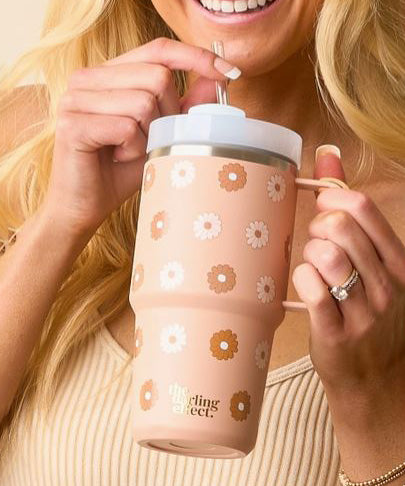 20oz Mini On-The-Go Tumbler - Daisy Tan