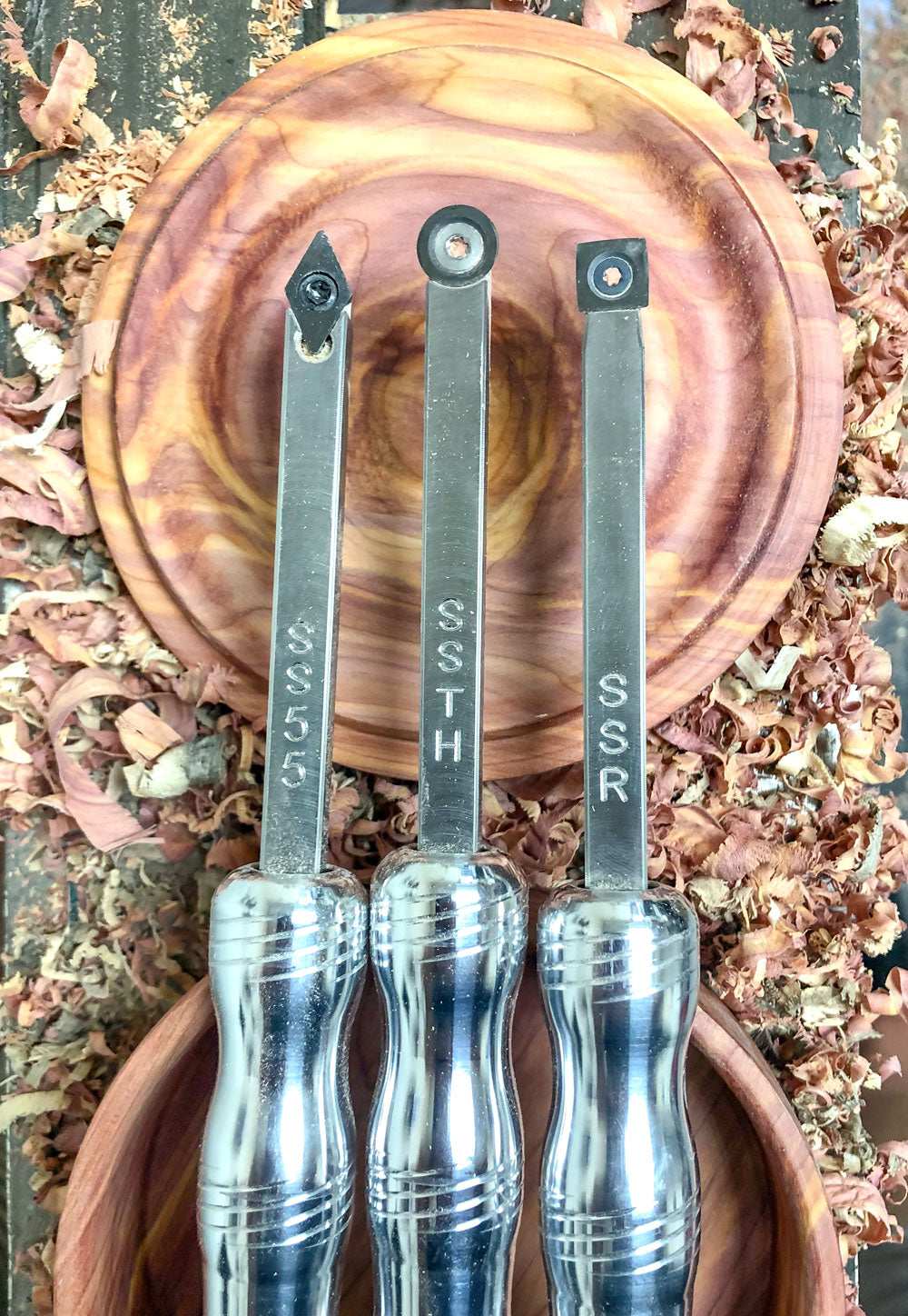 3 Mini Carbide Tools - Rougher, Hollower, Detailer with 3 Handles - 12 Overall