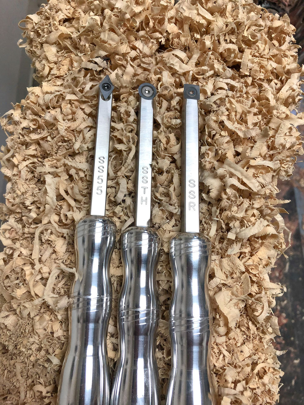 3 Mini Carbide Tools - Rougher, Hollower, Detailer with 3 Handles - 12 Overall