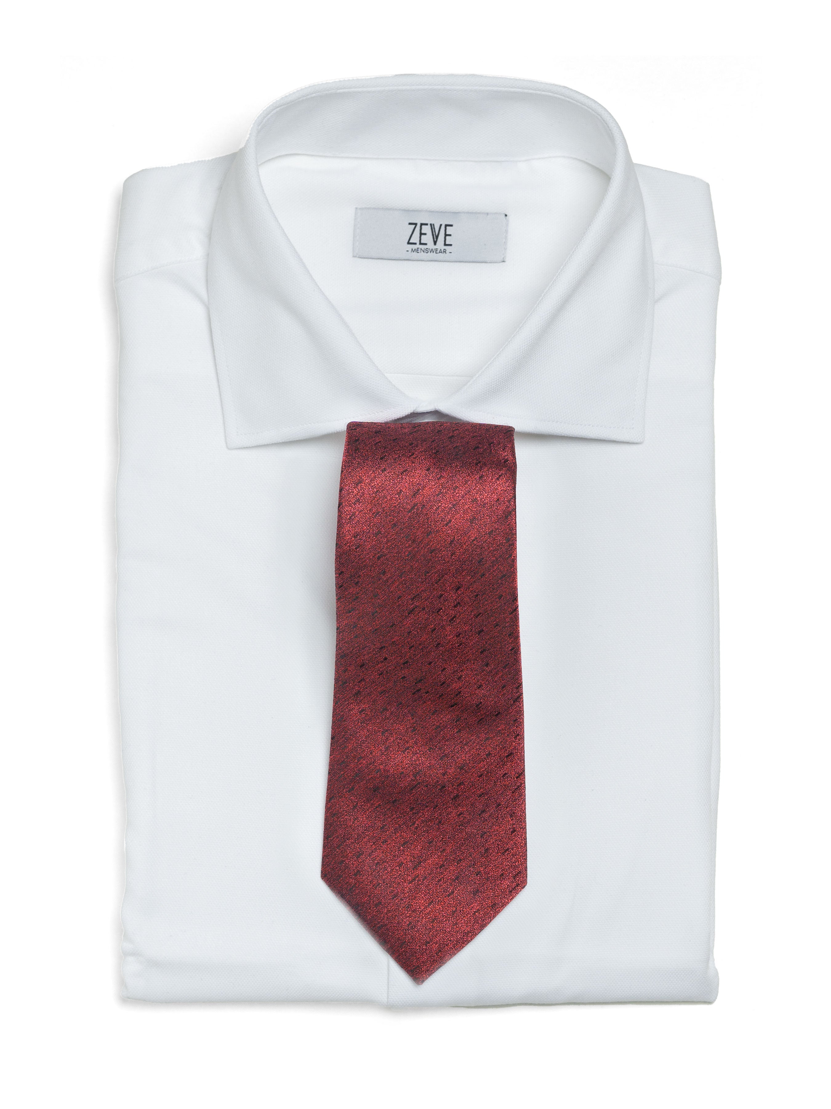 Abstract Tie - Red with Mini Black Lines