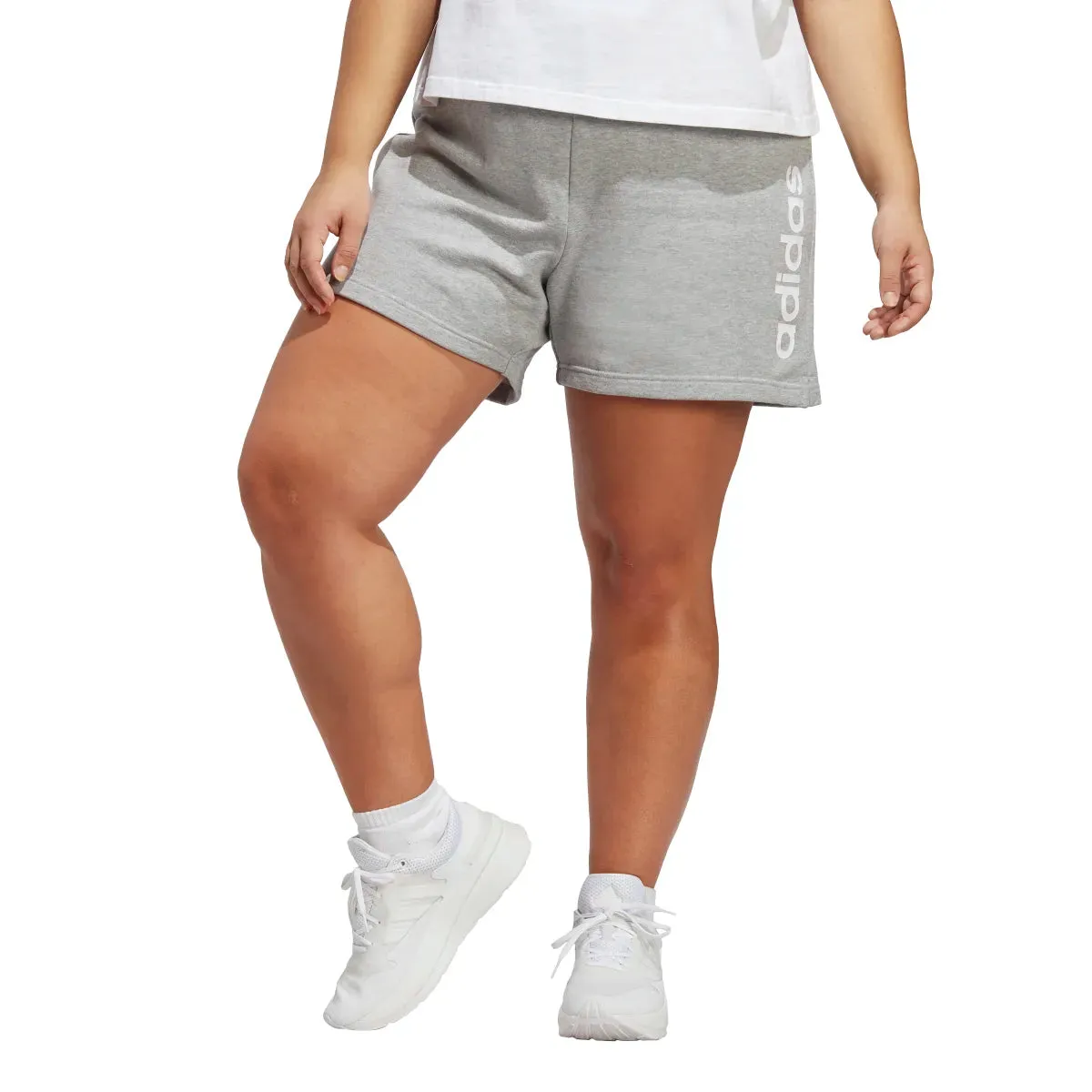 adidas Women's Essentials Linear French Terry Shorts (Plus Size)