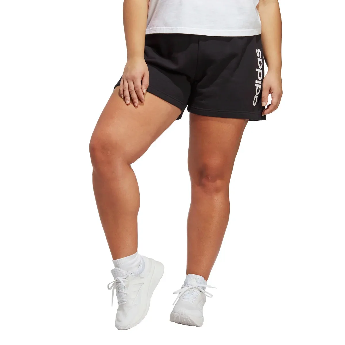 adidas Women's Essentials Linear French Terry Shorts (Plus Size)