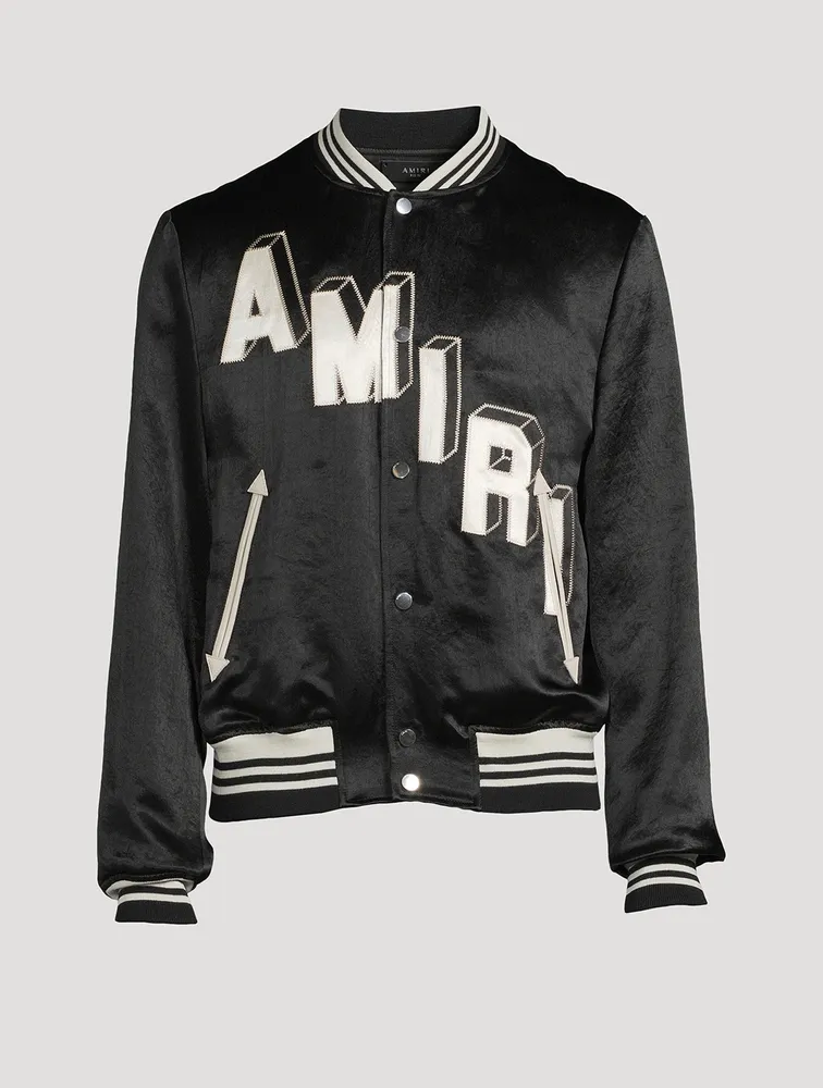 AMIRI Satin Varsity Jacket