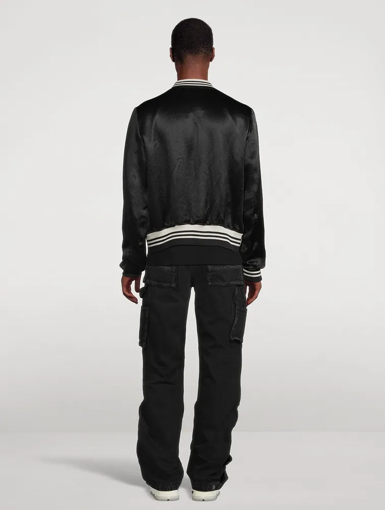 AMIRI Satin Varsity Jacket