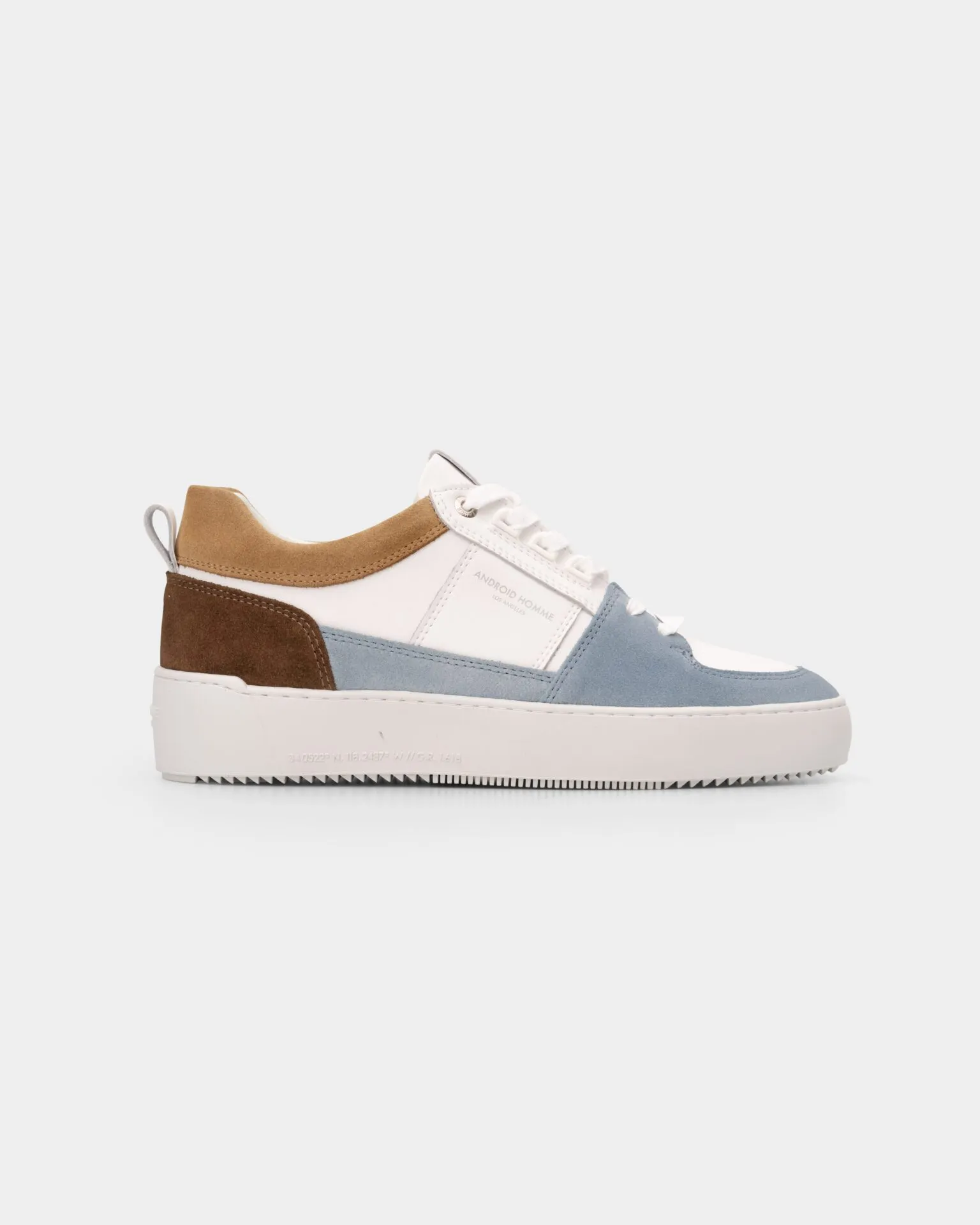 Android Homme Men’s Point Dume Low 124 Blue Beige Stone Suede Sneaker AHP241-32