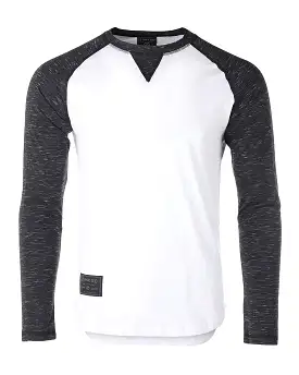 Athletic Fit Baseball Retro Contrast Long Sleeve Raglan T-Shirt