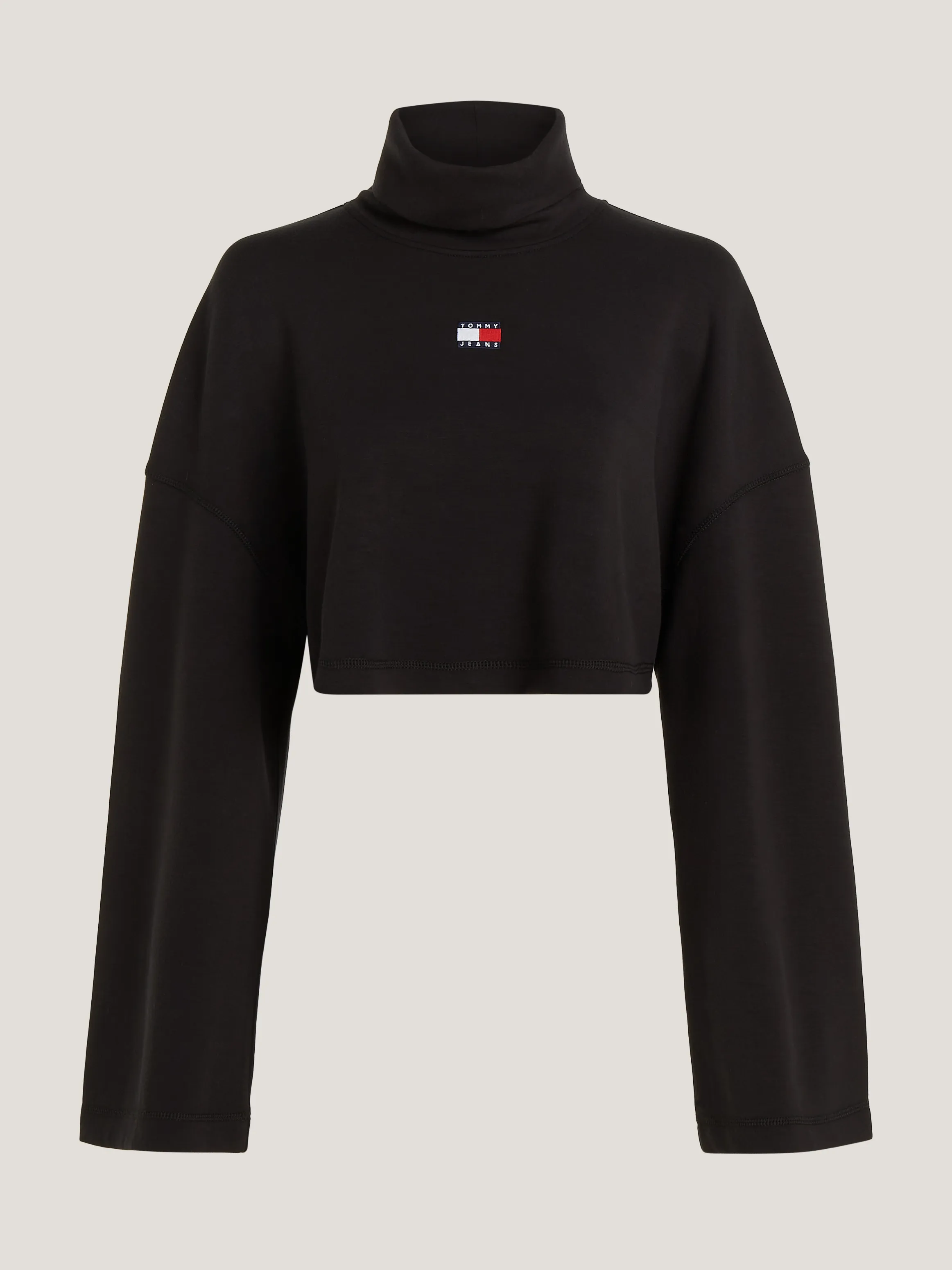 Badge Cropped Turtleneck Sweatshirt | Sweatshirts & Hoodies | Tommy Jeans