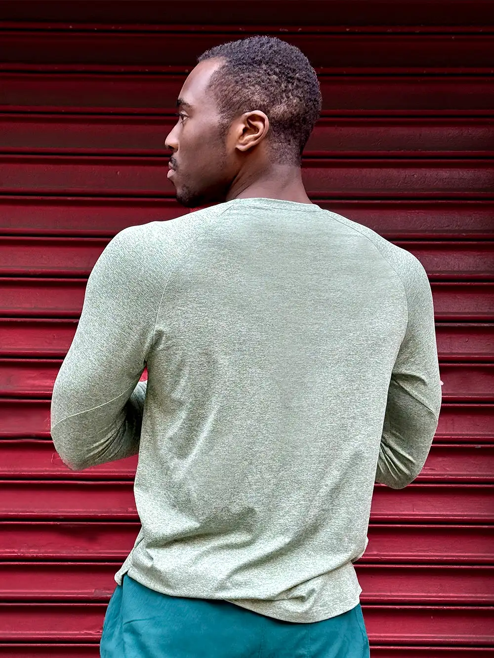 BARRY'S SAGE GREY RAGLAN LONG SLEEVE