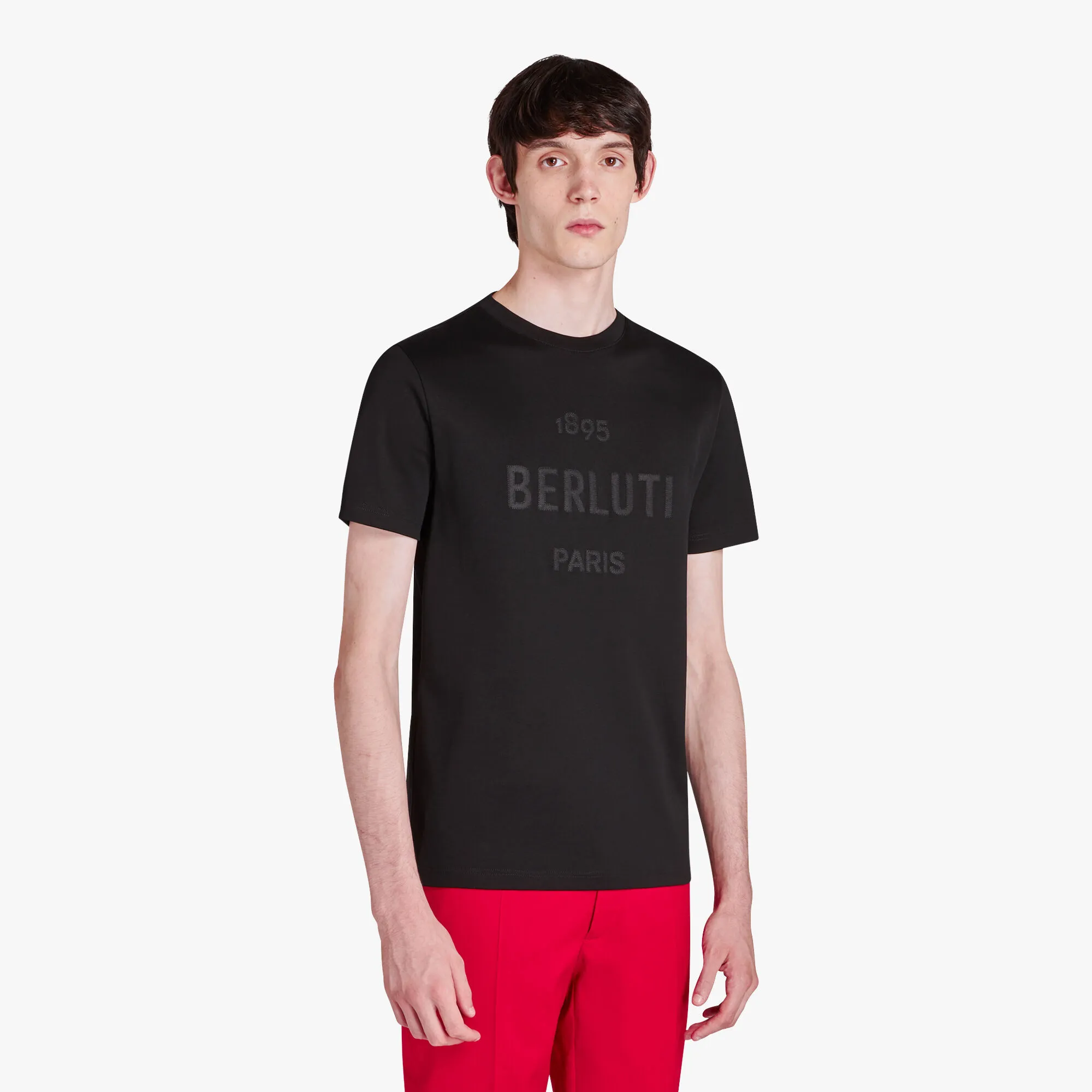 Berluti  |Plain Cotton Short Sleeves Logo Luxury T-Shirts