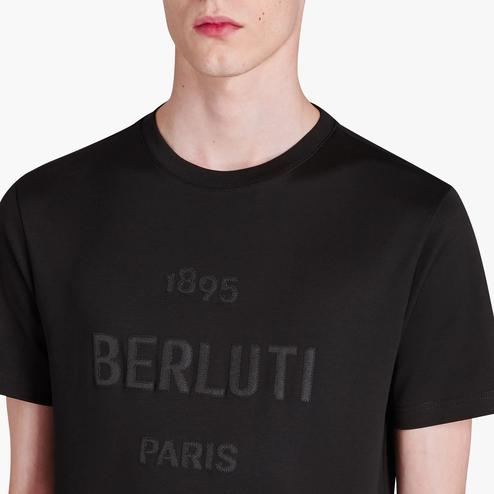 Berluti  |Plain Cotton Short Sleeves Logo Luxury T-Shirts