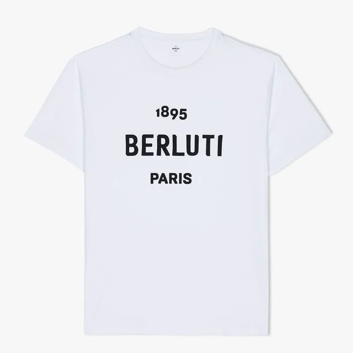 Berluti  |Plain Cotton Short Sleeves Logo Luxury T-Shirts