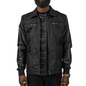 BLAC LEAF: Back to Black Denim Jacket BLBTB-100