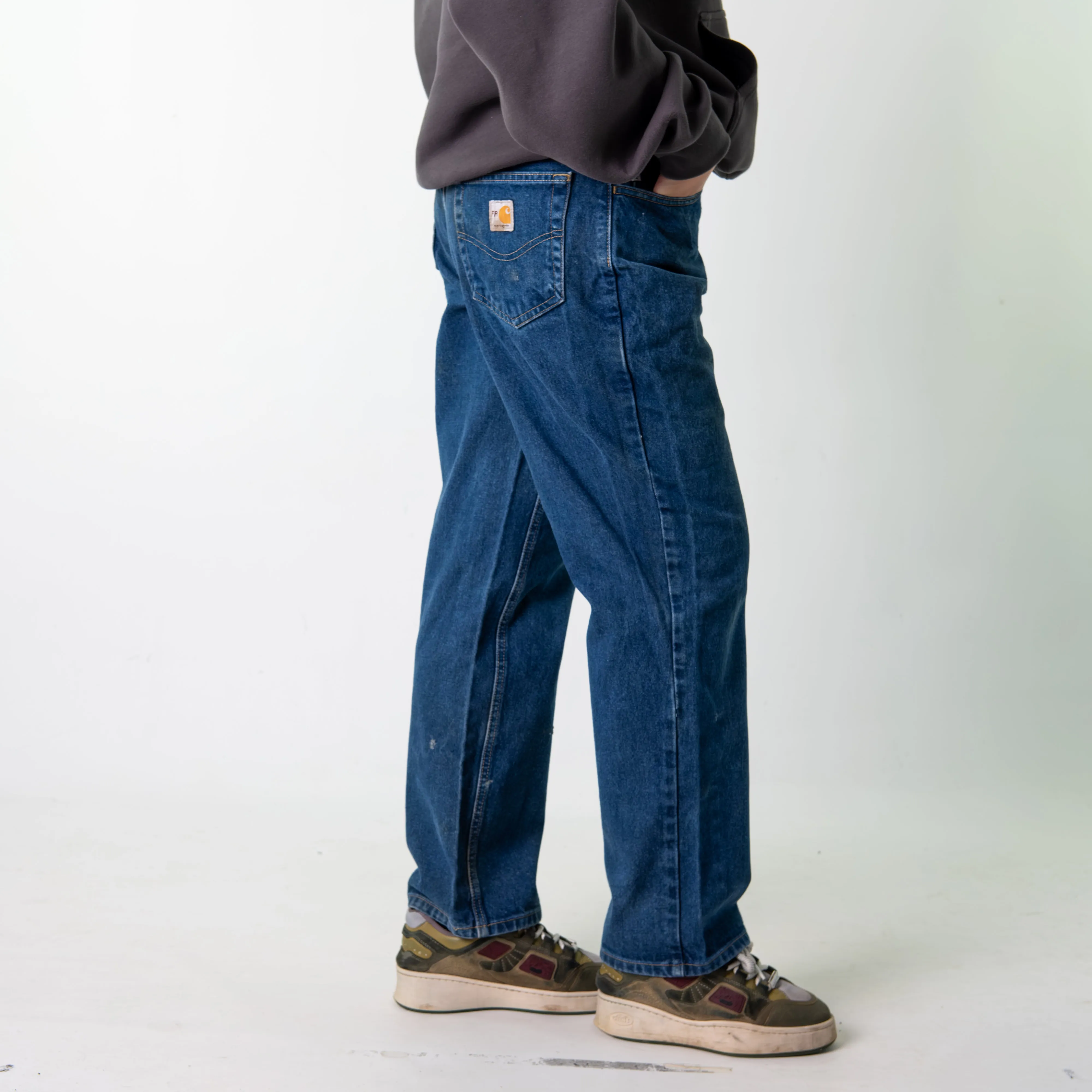 Blue Denim 90s Carhartt  Cargo Skater Trousers Pants Jeans (32x30)