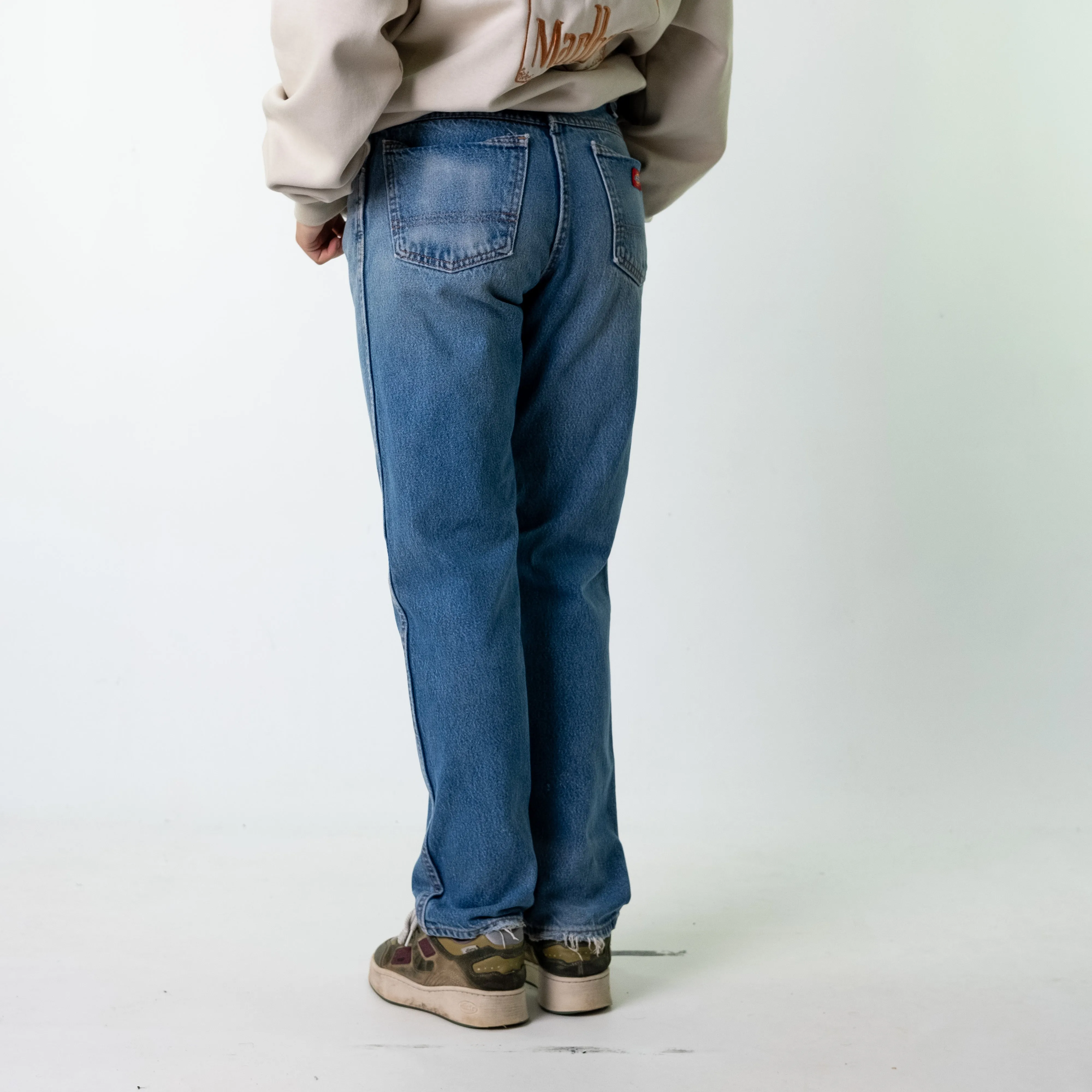 Blue Denim 90s Dickies  Cargo Skater Trousers Pants Jeans (33x32)