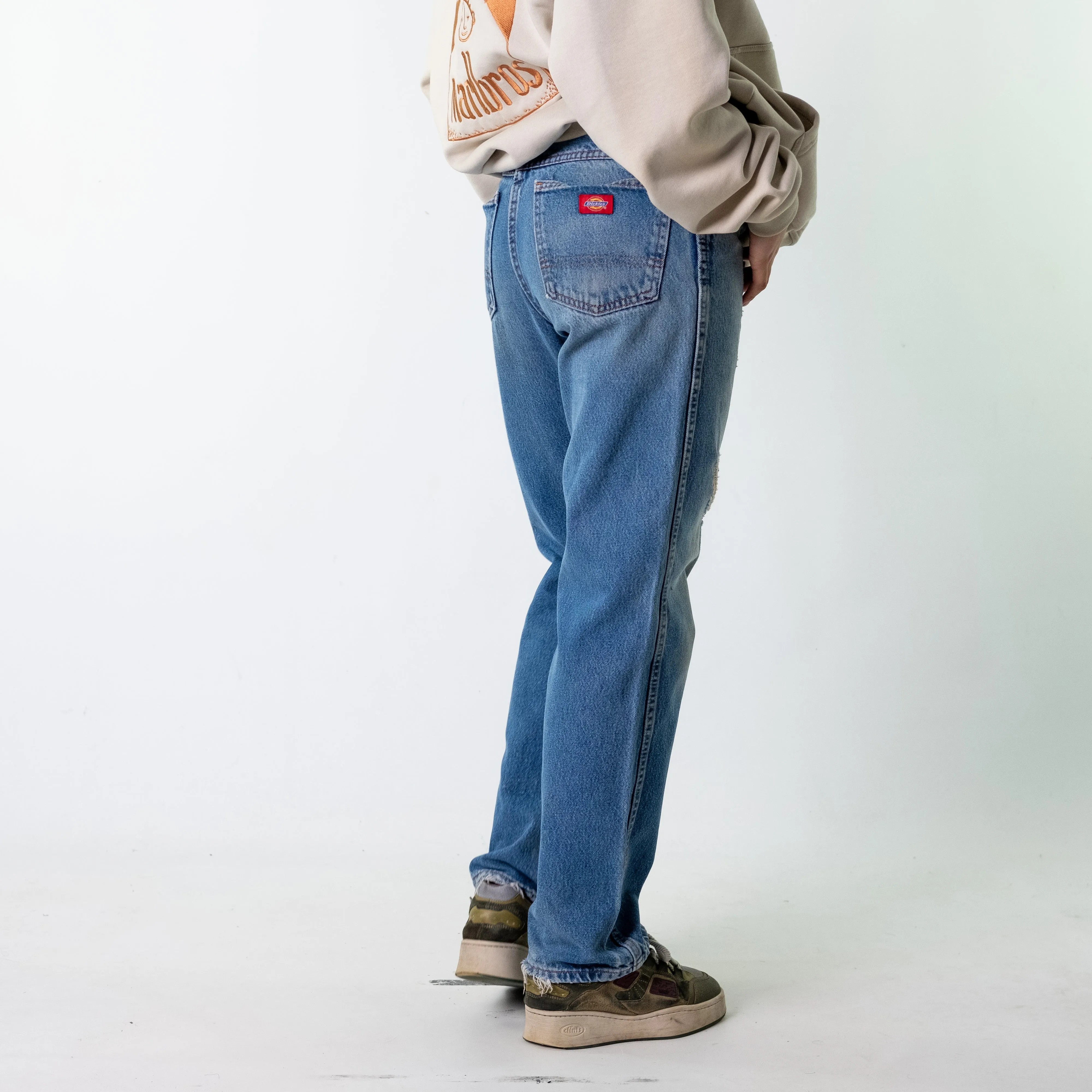 Blue Denim 90s Dickies  Cargo Skater Trousers Pants Jeans (33x32)