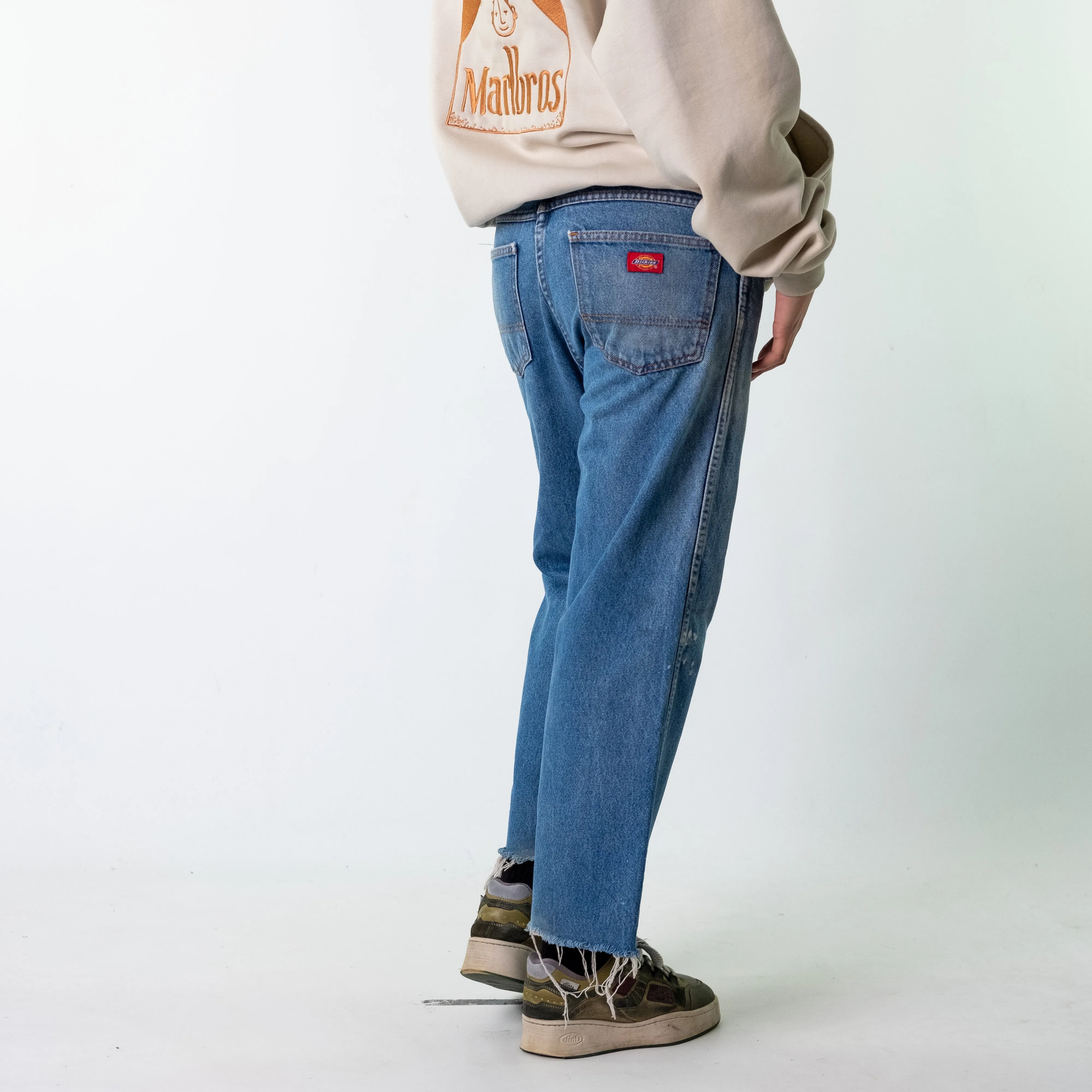 Blue Denim 90s Dickies  Cargo Skater Trousers Pants Jeans (34x28)