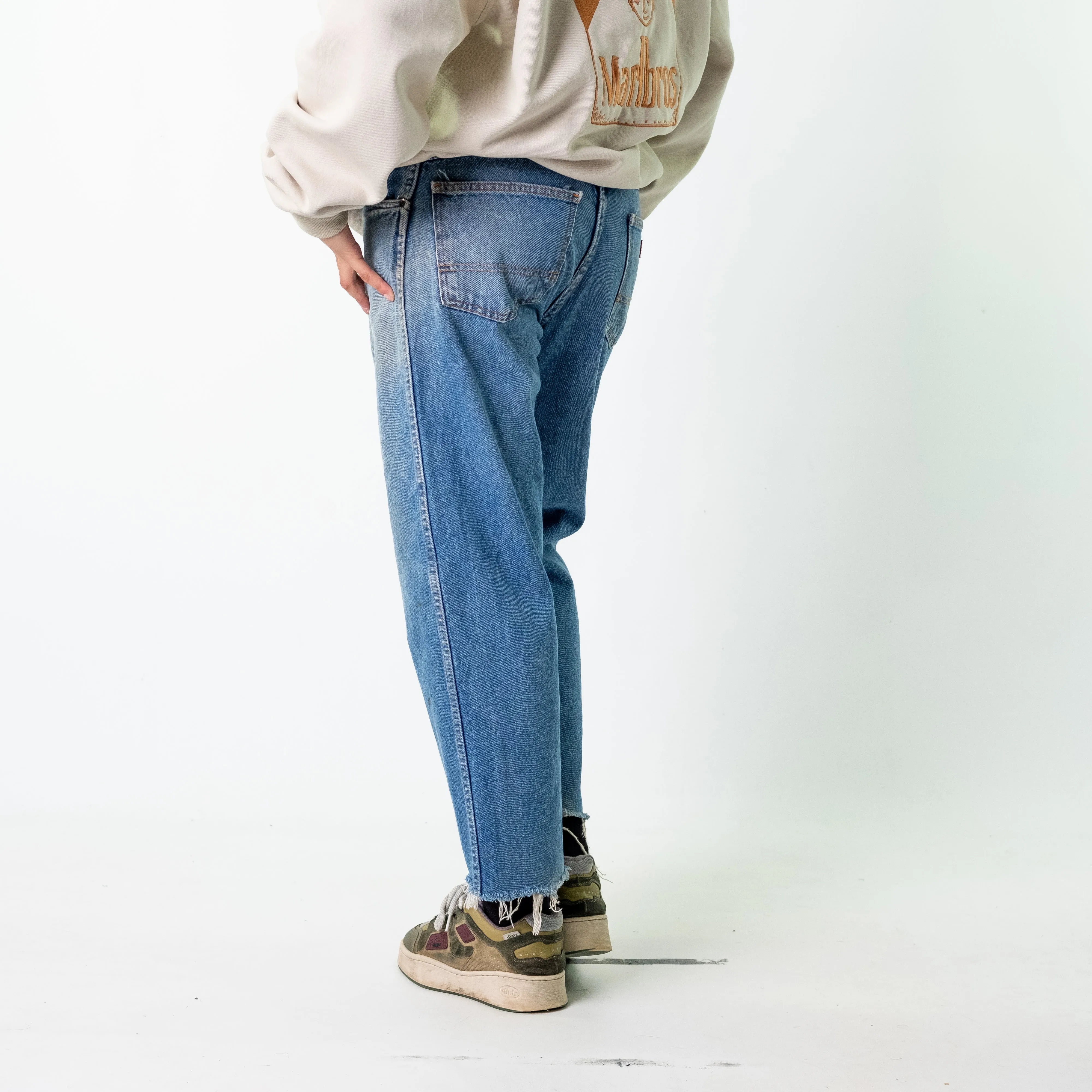 Blue Denim 90s Dickies  Cargo Skater Trousers Pants Jeans (34x28)