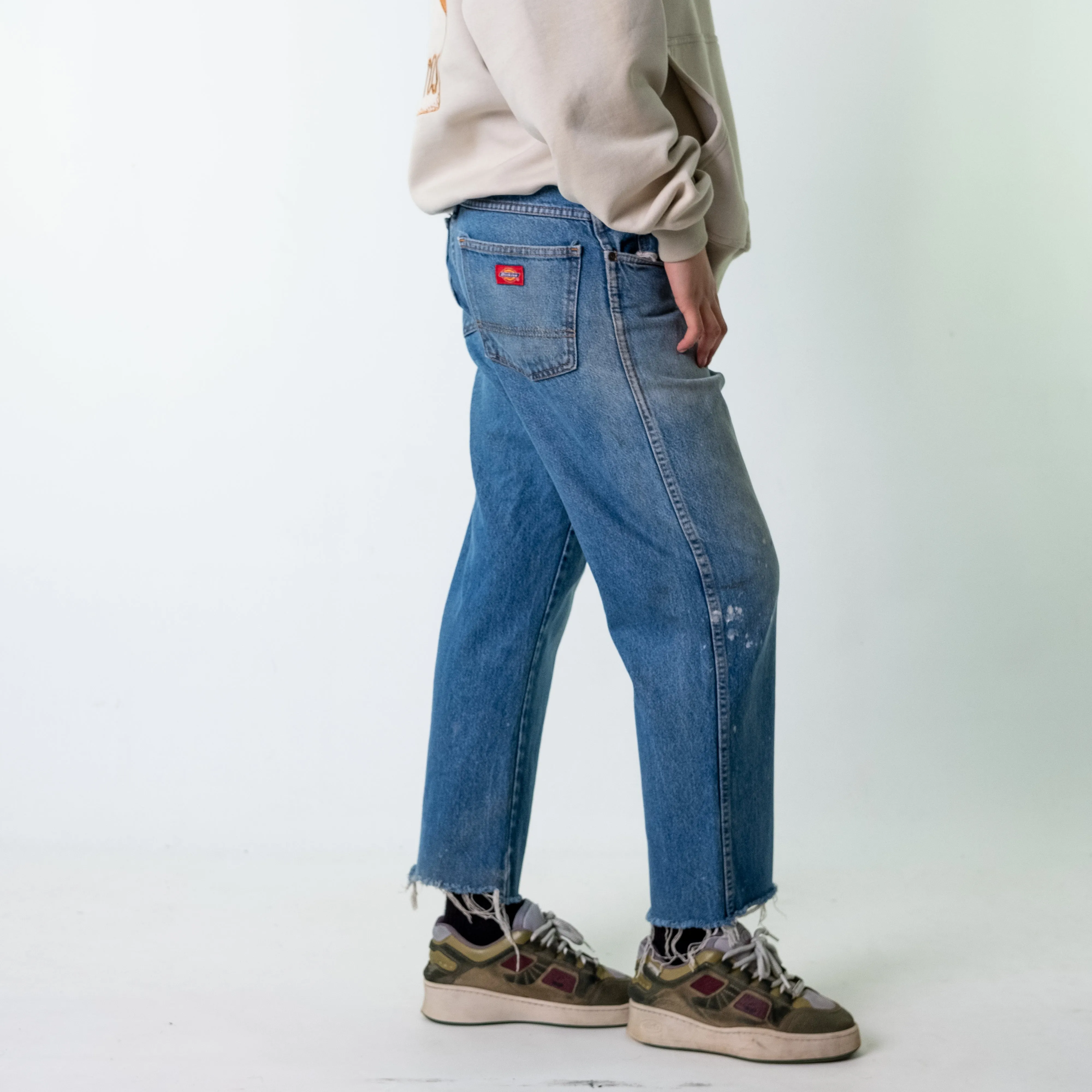 Blue Denim 90s Dickies  Cargo Skater Trousers Pants Jeans (34x28)