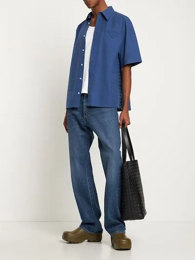 BOTTEGA VENETA  |Street Style Plain Cotton Short Sleeves Shirts