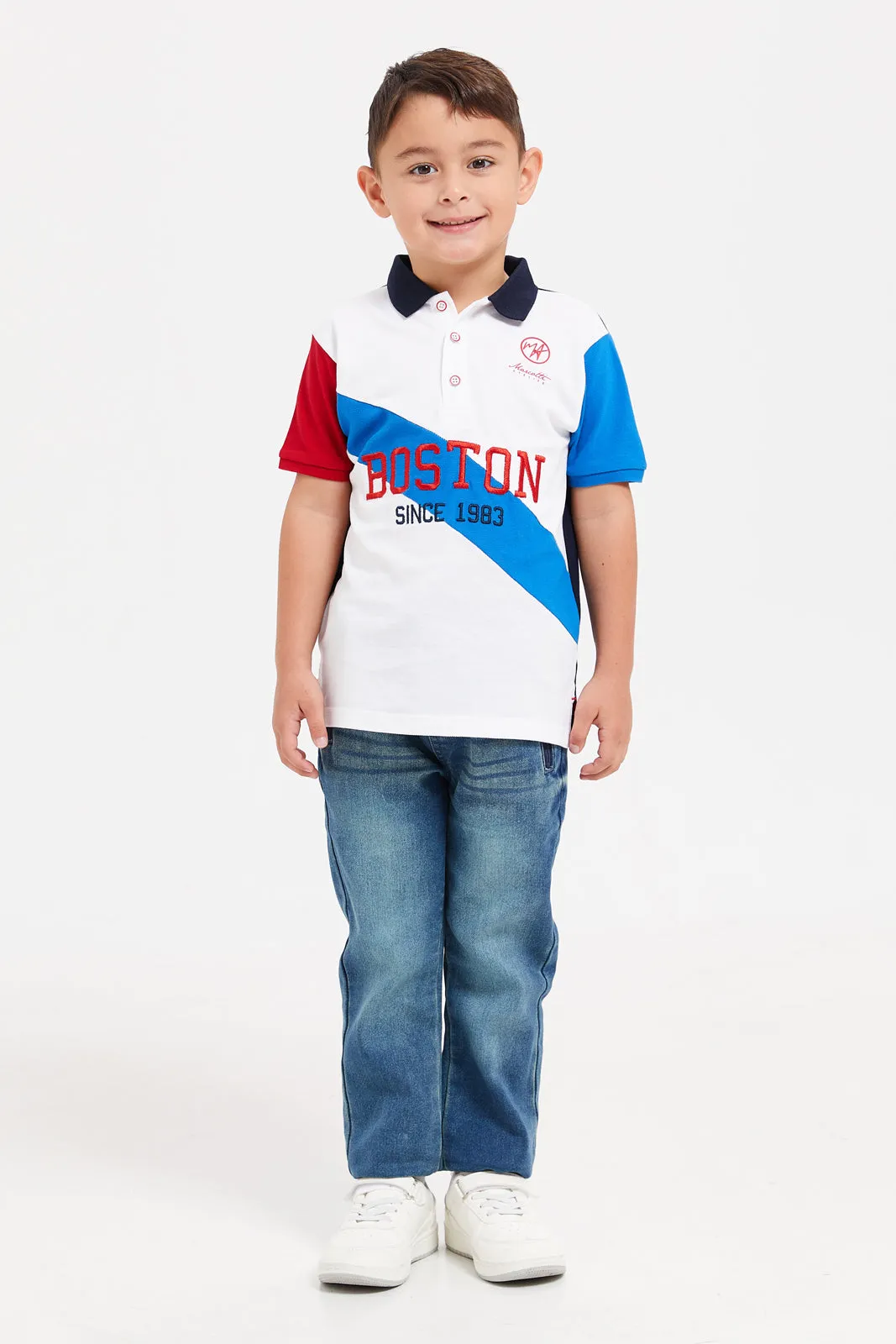 Boys Blue Loose Fit Jogger Jeans