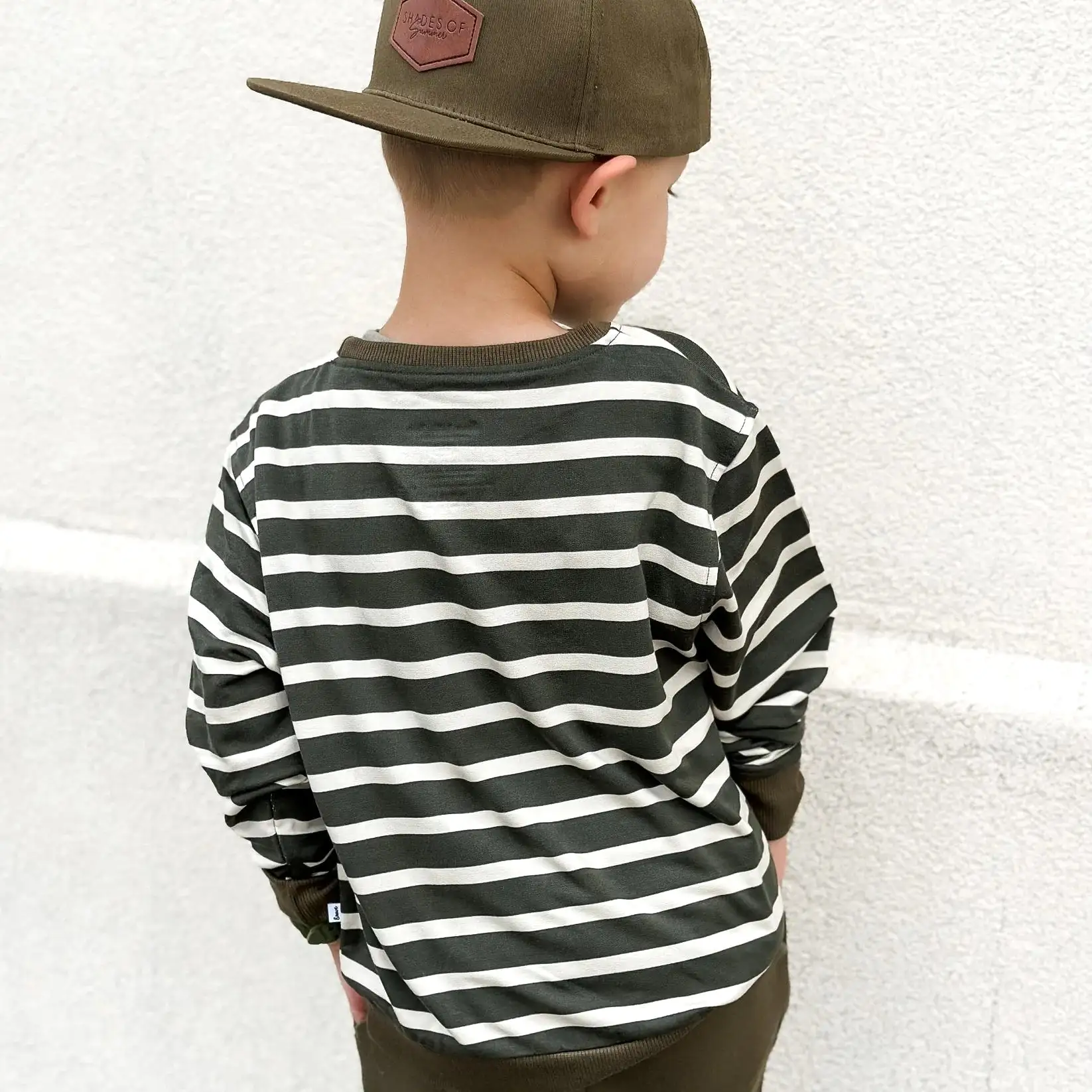 Brave Little Ones - Green Stripe with Brave French Terry Pullover