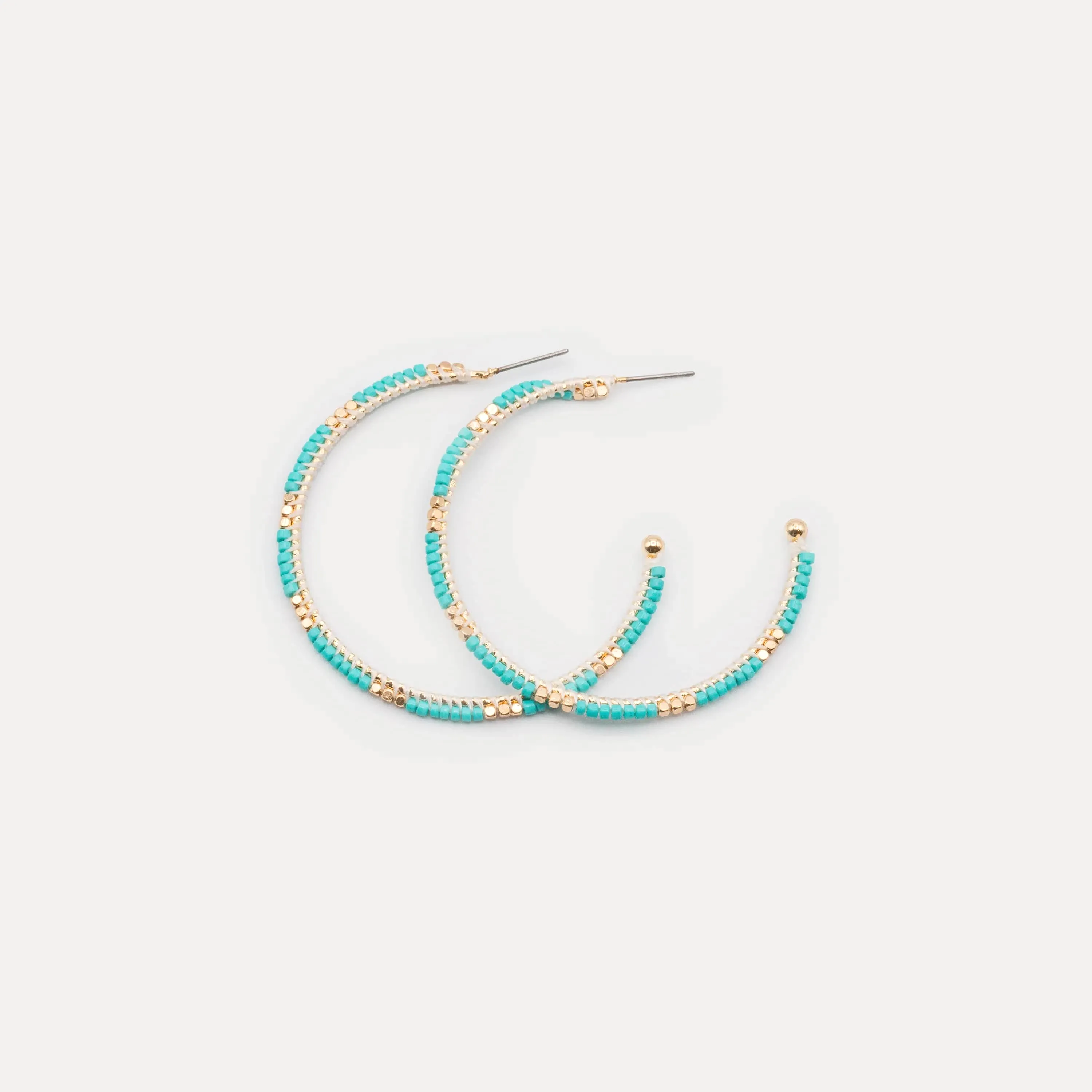 Caracol Hoops With Mini Colored Glass - 2541