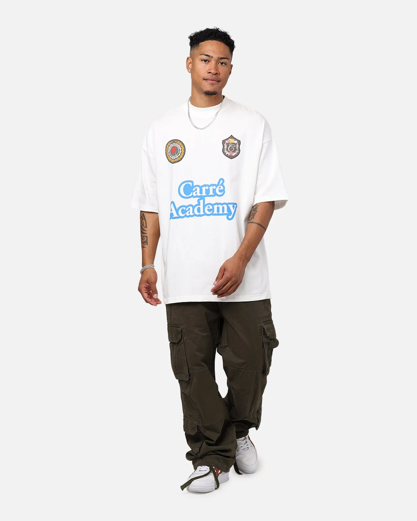 Carre Rosebowl Academy Mock T-Shirt Off White