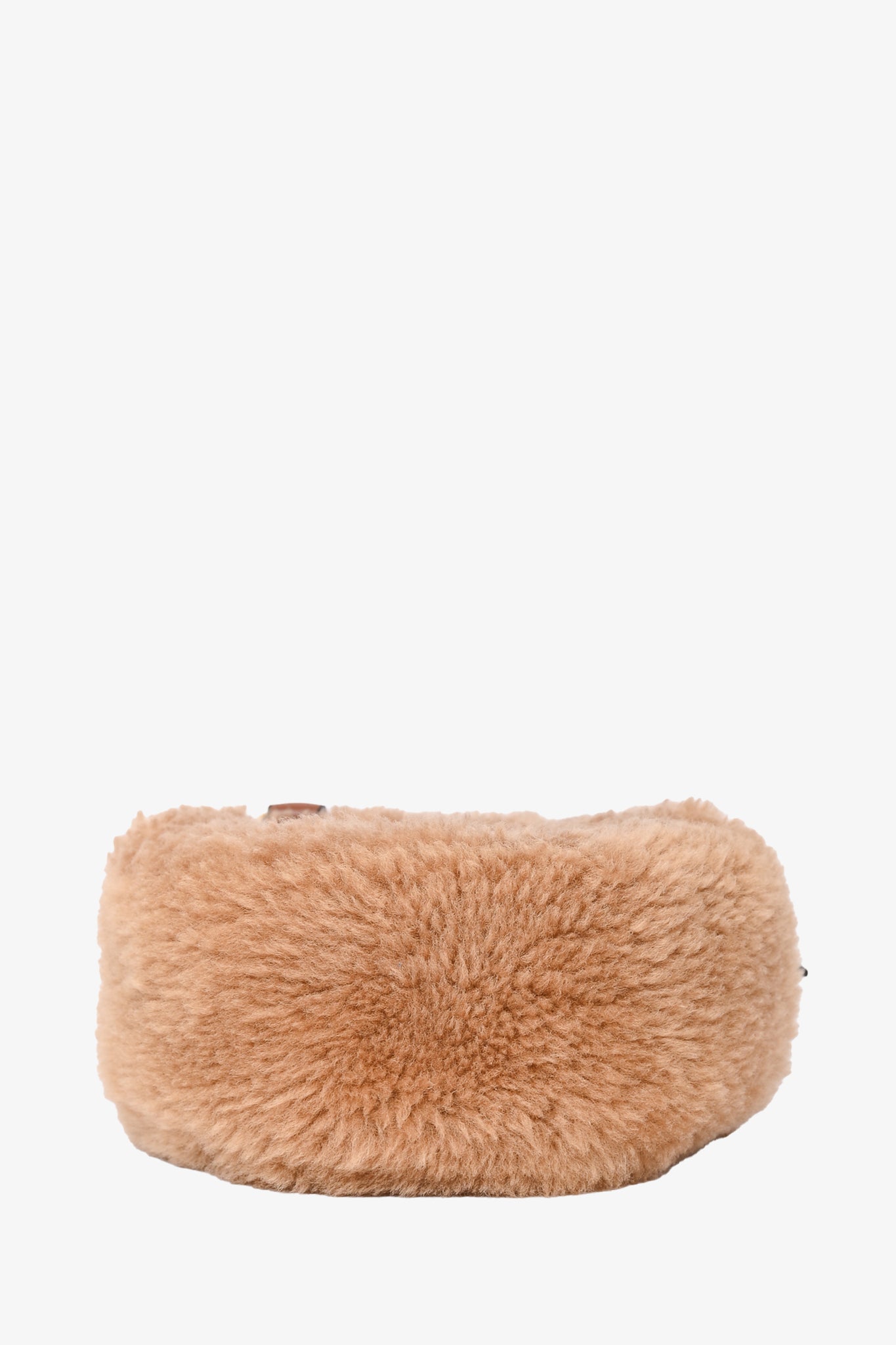 Celine Brown Shearling Mini Heart Bag with Strap