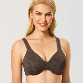 Chocolate Heather Full Coverage Seamless Non-Padded Bra for Women