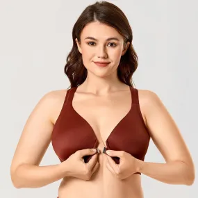 Chocolate Underwire Full Coverage Racerback Strap Bra for Women