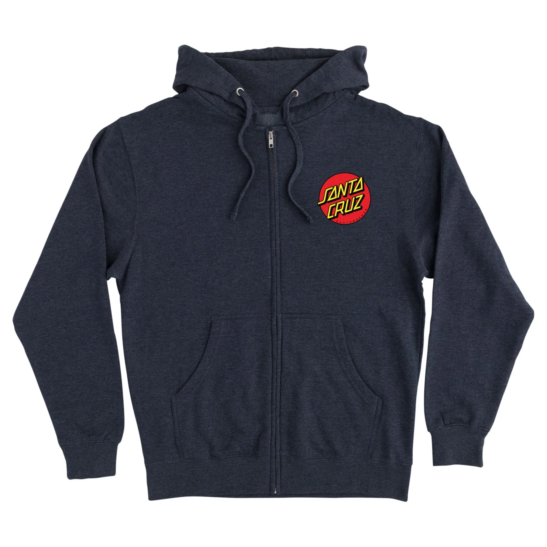 Classic Dot Zip Hoodie Navy Heather