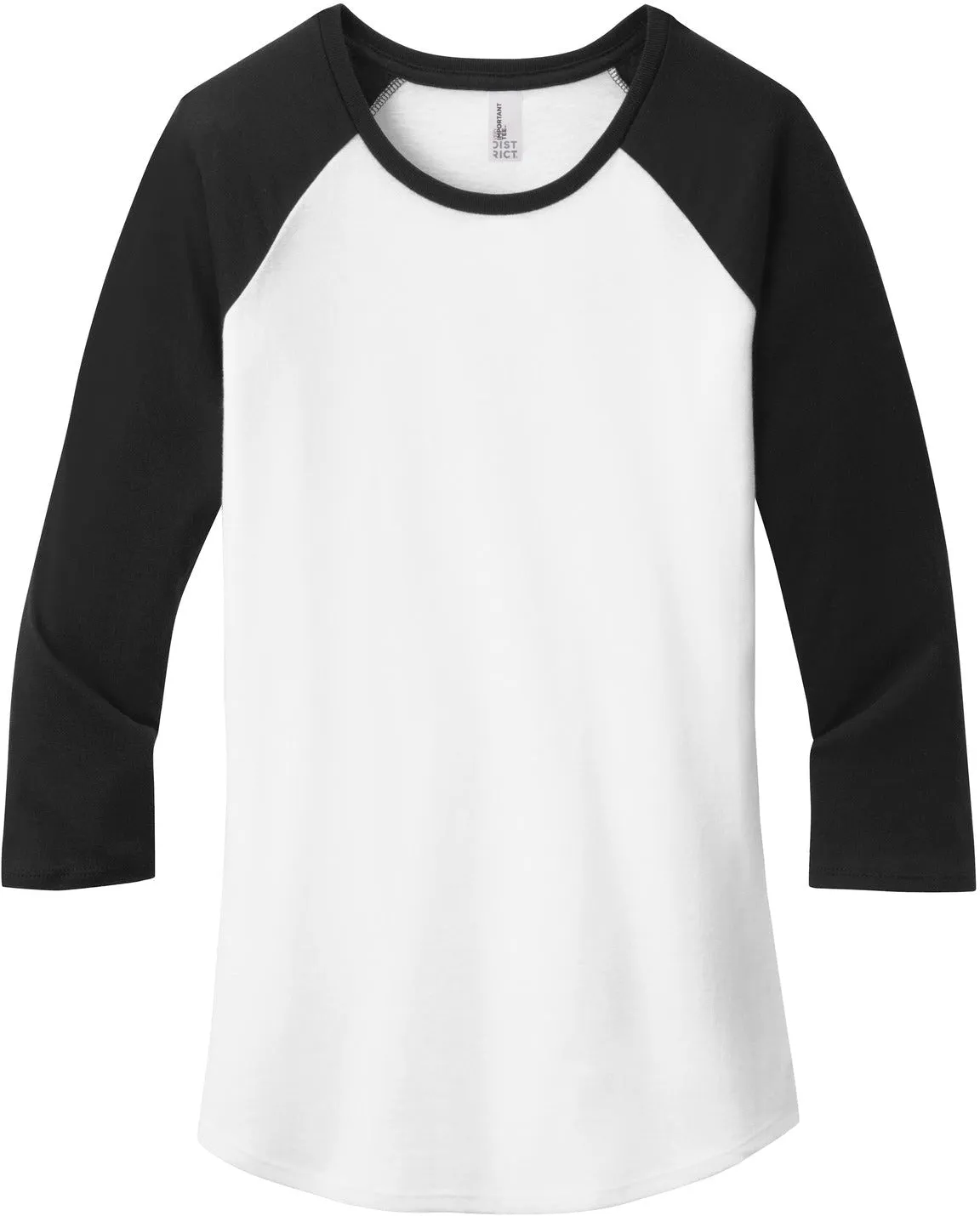 Closeout - DistrictLadies Fitted Very Important Tee3/4-Sleeve Raglan