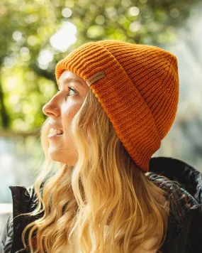 Compass Recycled Acrylic Beanie - Sunrise Orange