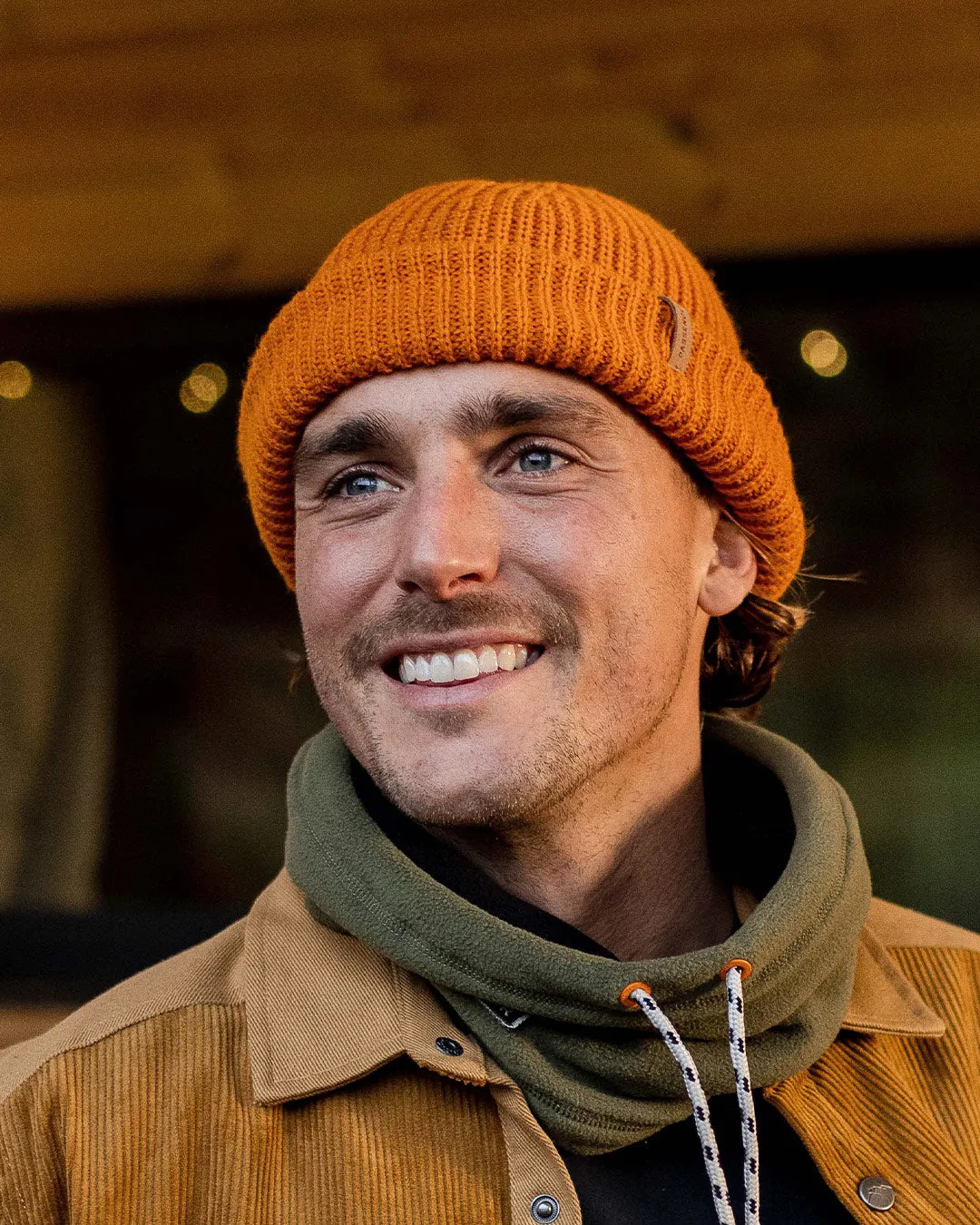 Compass Recycled Acrylic Beanie - Sunrise Orange