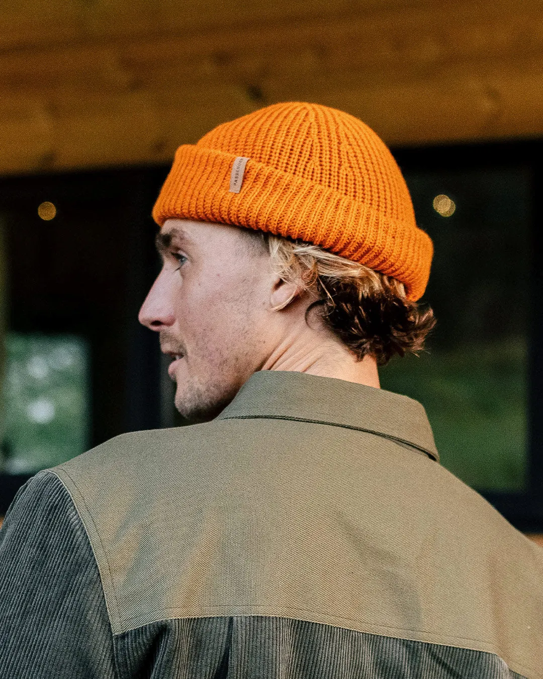 Compass Recycled Acrylic Beanie - Sunrise Orange