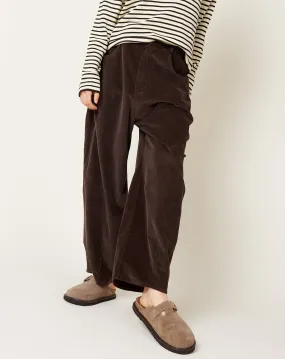 Corduroy Baggy Pants in Brown