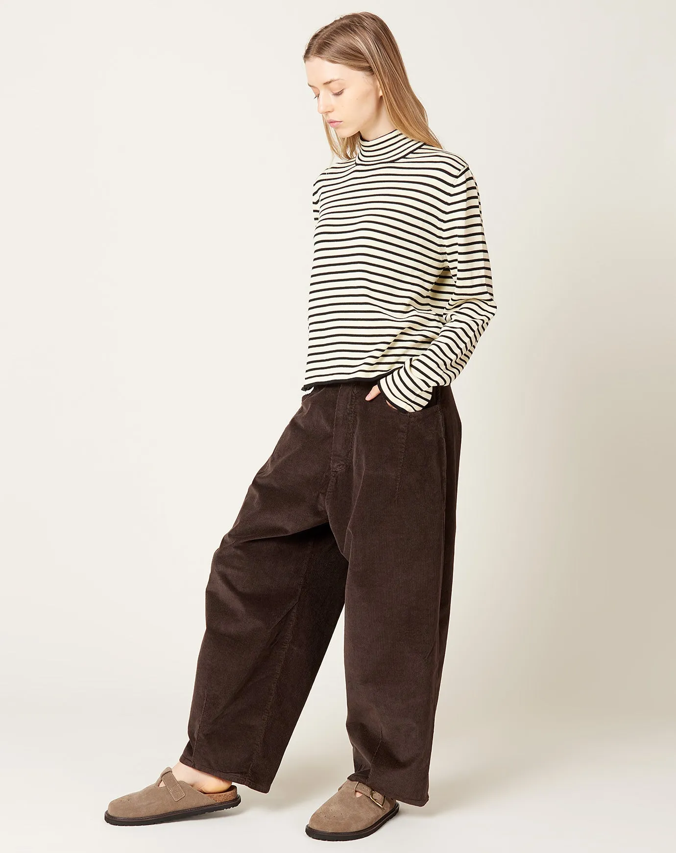 Corduroy Baggy Pants in Brown