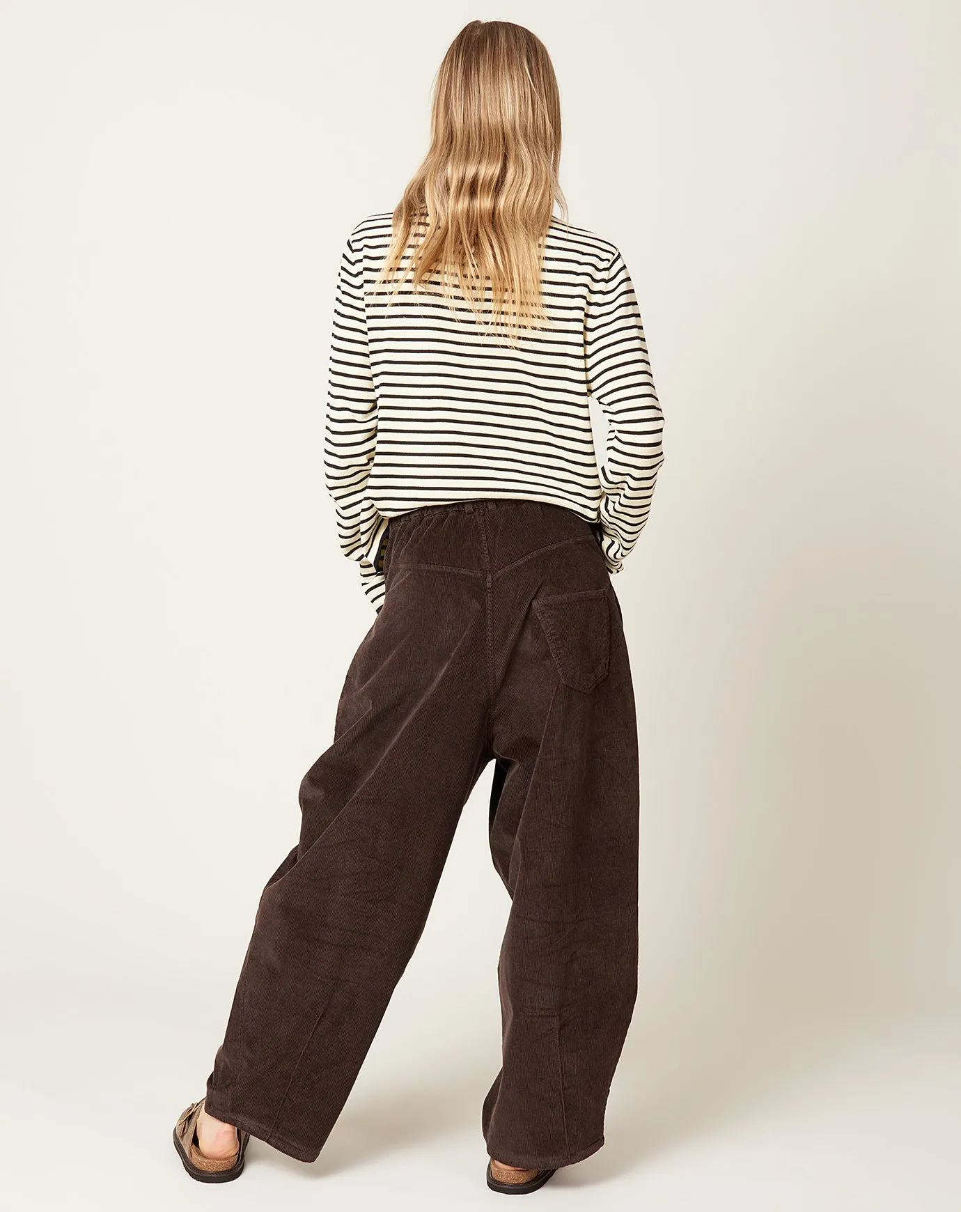 Corduroy Baggy Pants in Brown