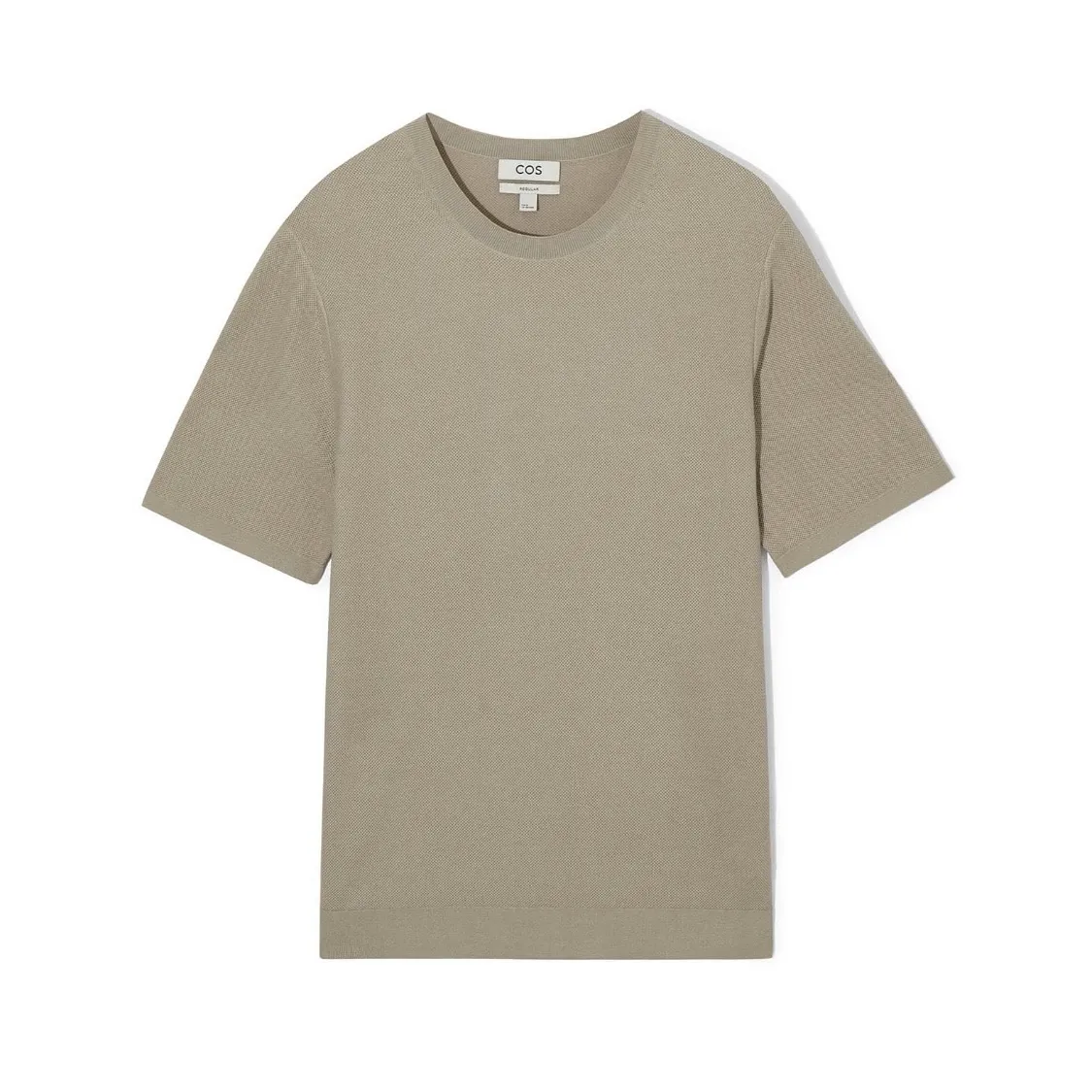 COS  |Crew Neck Silk Plain Cotton Short Sleeves Crew Neck T-Shirts