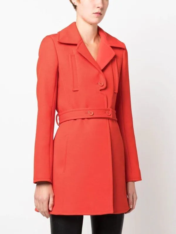 COURREGS Red Crepe Jacket for Women - FW22