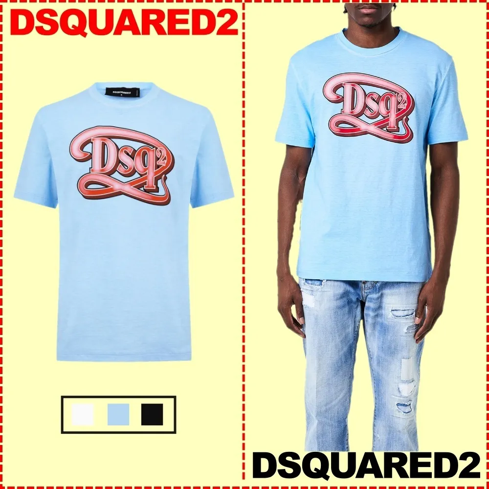 D SQUARED2  |Cotton Short Sleeves Bridal Logo Luxury Outlet T-Shirts