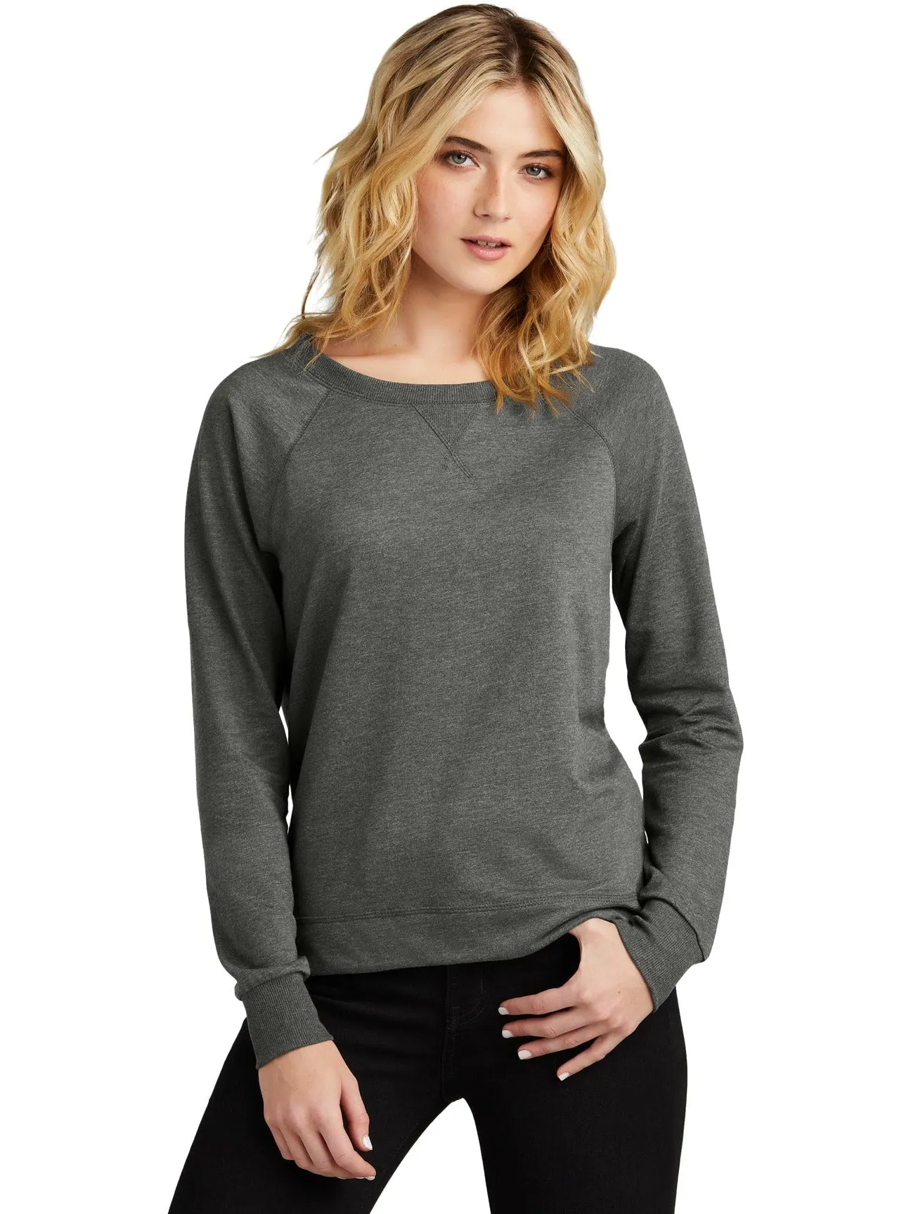 District Ladies Featherweight French Terry Long Sleeve Crewneck