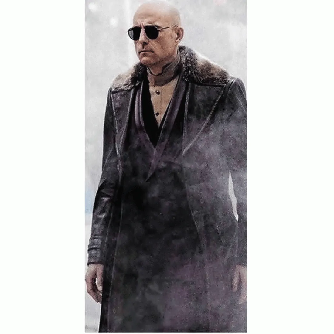 Dr Sivana Coat | Shazam Mark Strong Leather Coat