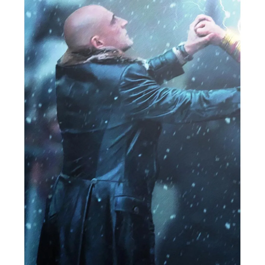 Dr Sivana Coat | Shazam Mark Strong Leather Coat