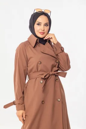 Euro Trench Coat - Safari Brown