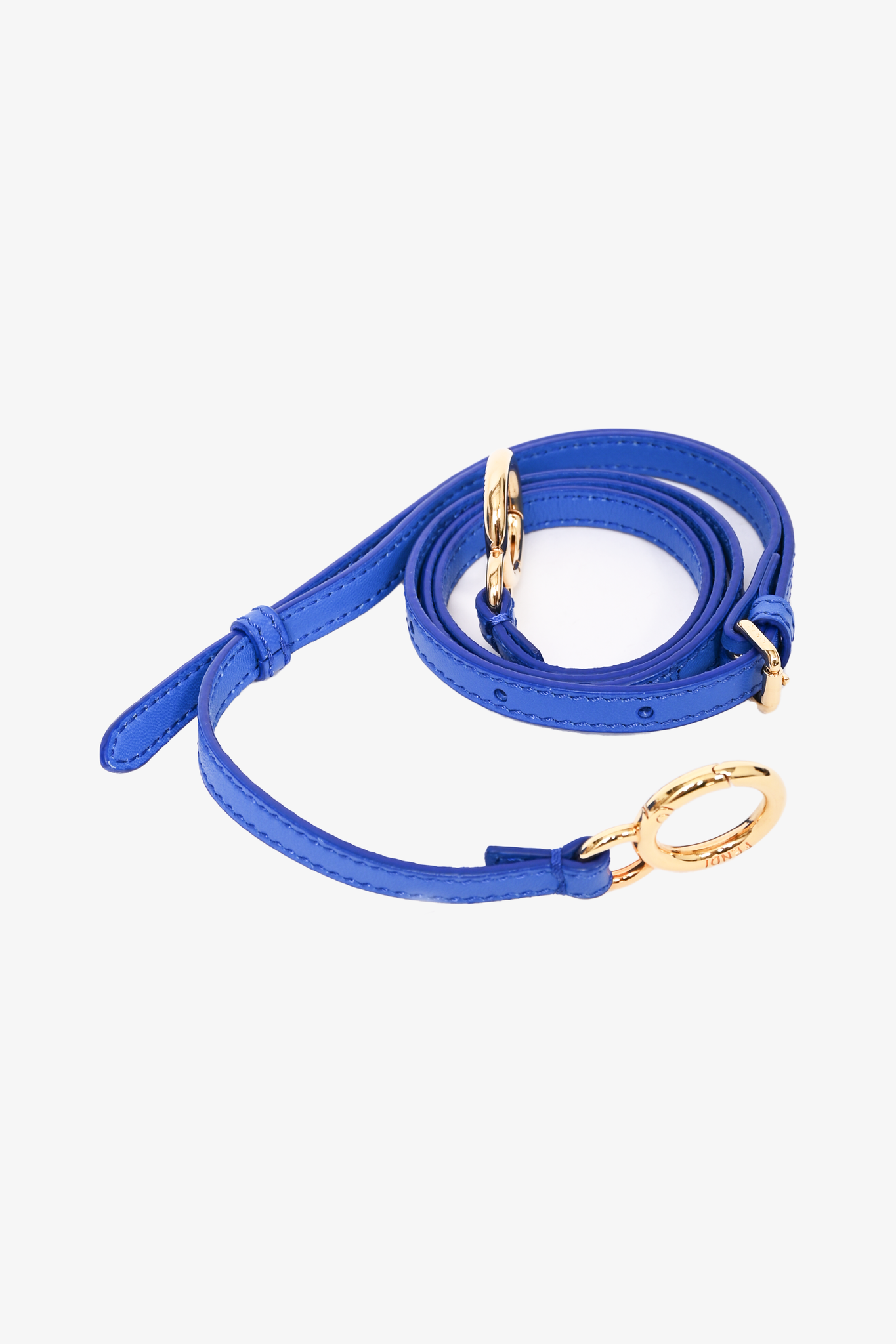 Fendi Blue Leather Mini Peek-A-Boo Top Handle with Strap