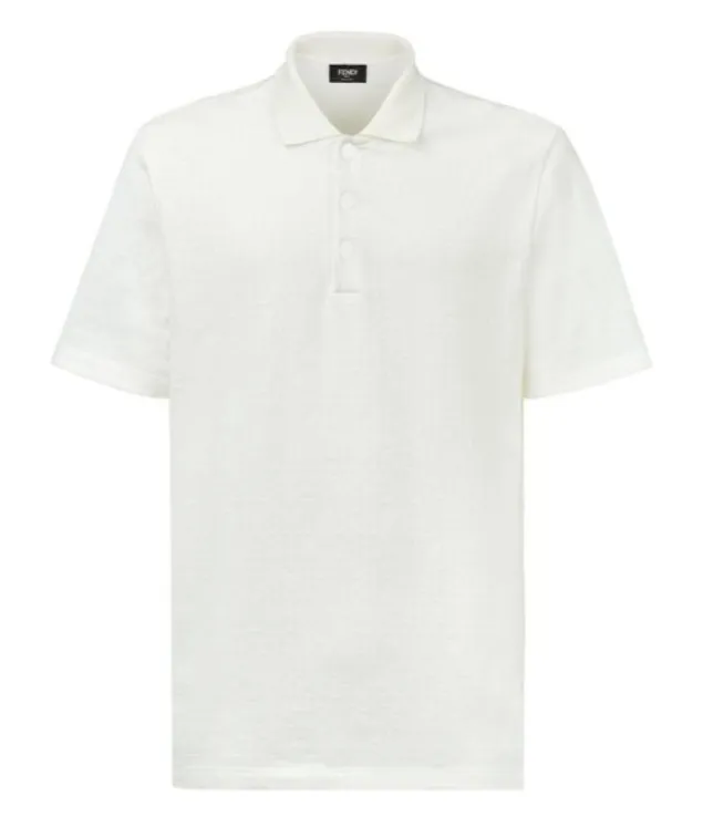 FENDI  |Plain Cotton Short Sleeves Logo Luxury Shirts