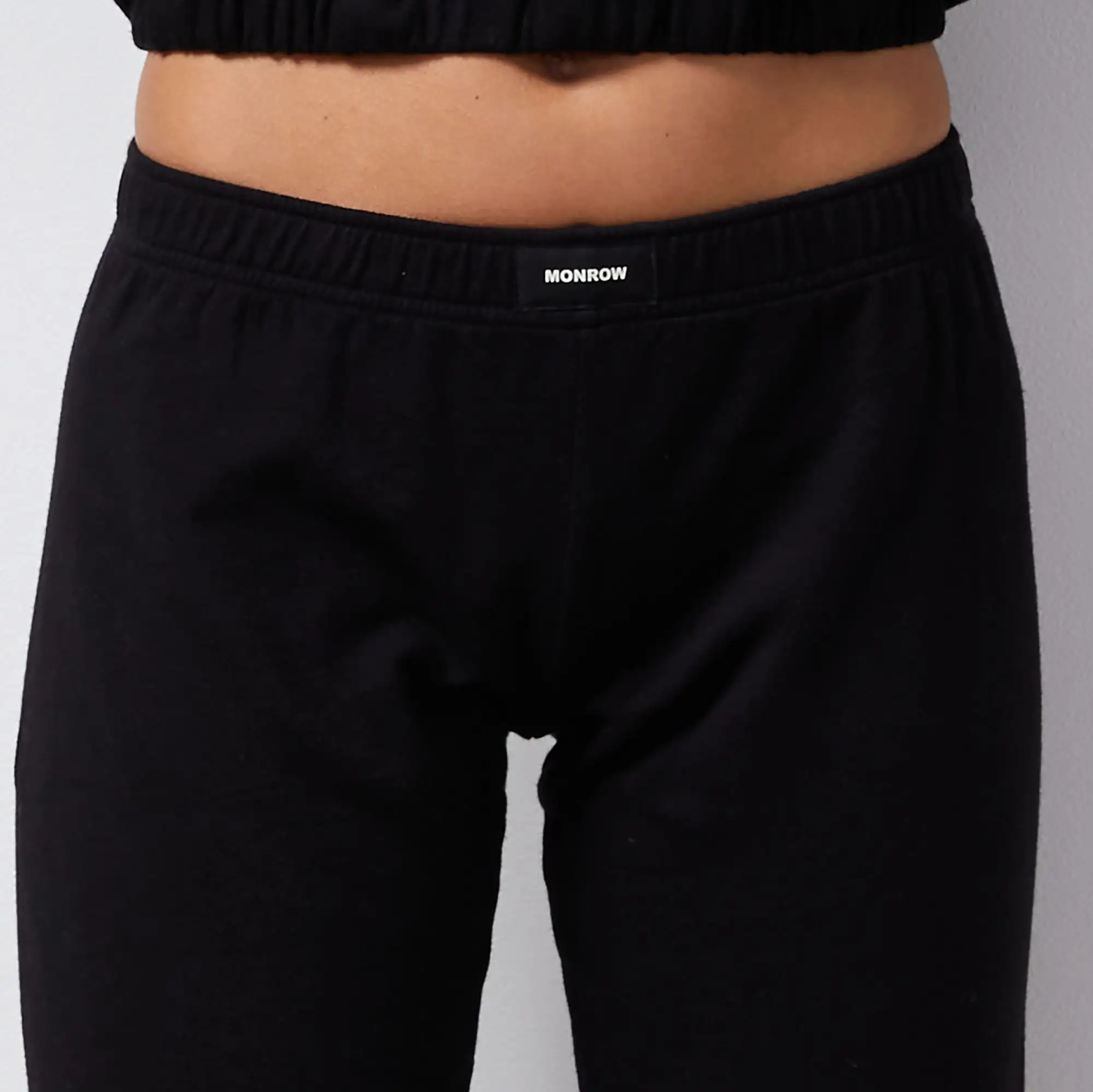 French Terry Crop Elastic Waist Sweat